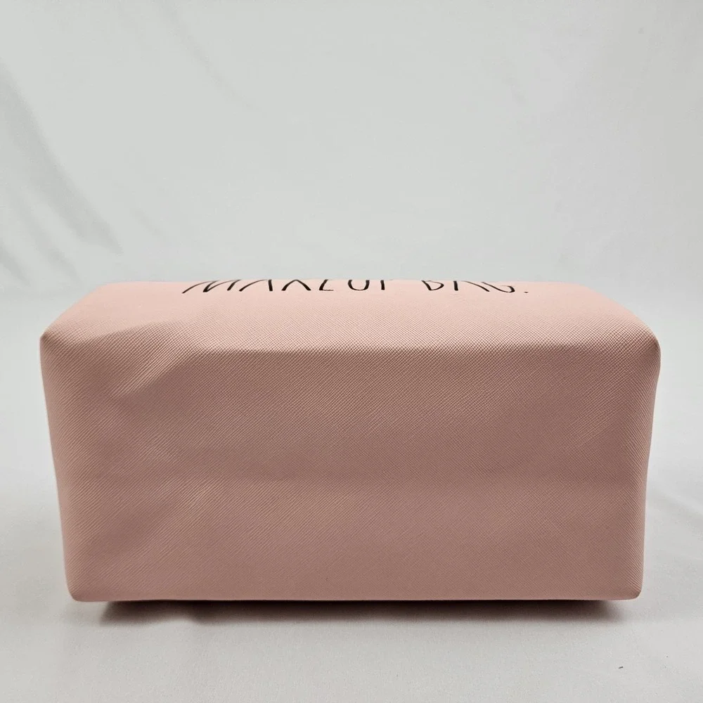 New Rae Dunn Pink Cosmetic Makeup Bag 10x5x4.5